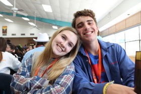 Group of people celebrating on stage