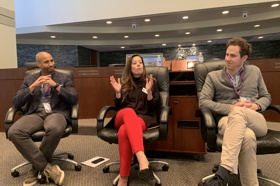Group of people celebrating on stage