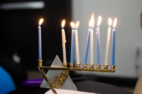 Group of people celebrating on stage