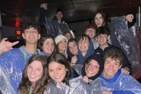 Group of people celebrating on stage