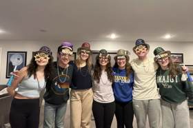 Group of people celebrating on stage