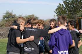 Group of people celebrating on stage