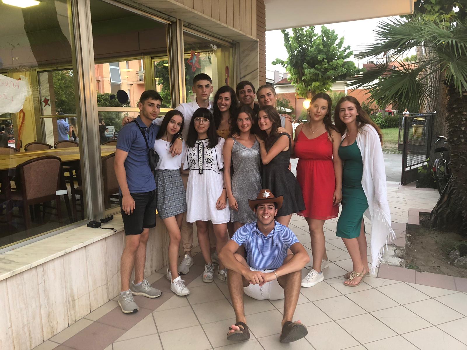 Group of people celebrating on stage