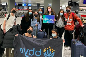 Group of people celebrating on stage