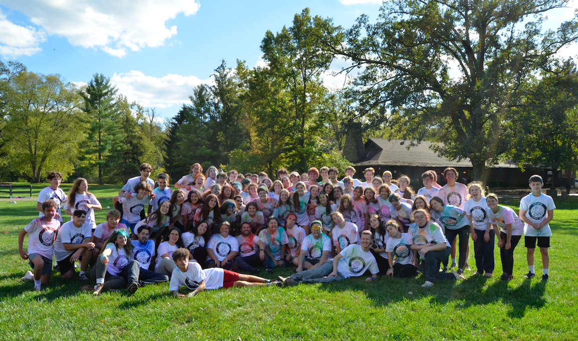 Group of people celebrating on stage