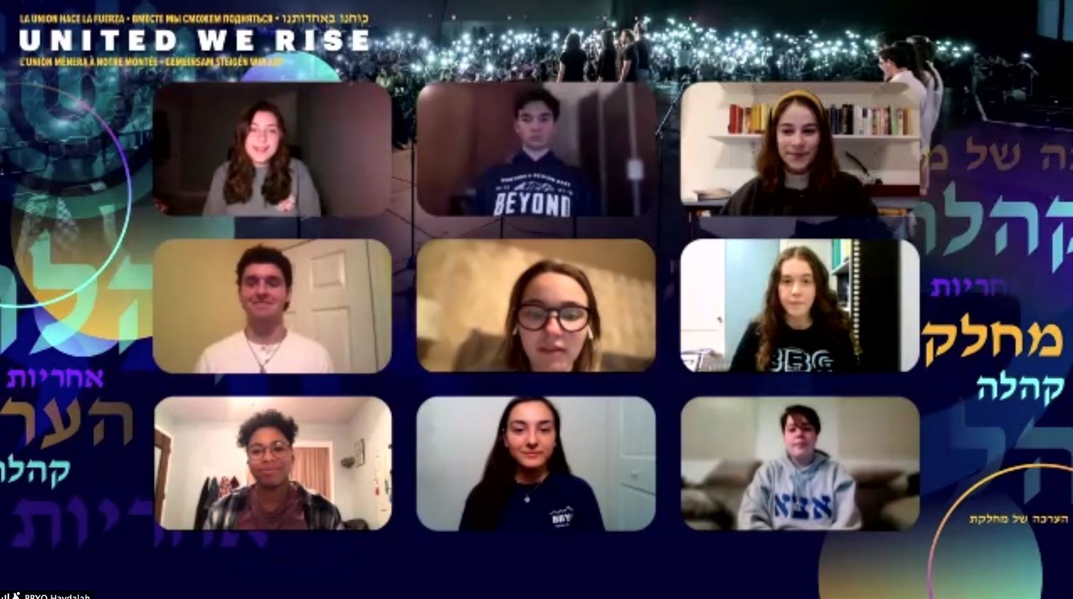 Group of people celebrating on stage